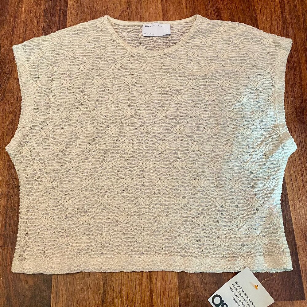 Semi Sheer Textured Crop Top